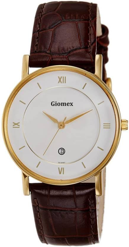 GIOMEX Premium Timepiece to Wearing in Office & Function Analog Watch - for Men Stay Good Looking with Brown Belt Strap (9162SL01) (B0CM6KH6MC) Amazon Price History, Amazon Price Tracker
