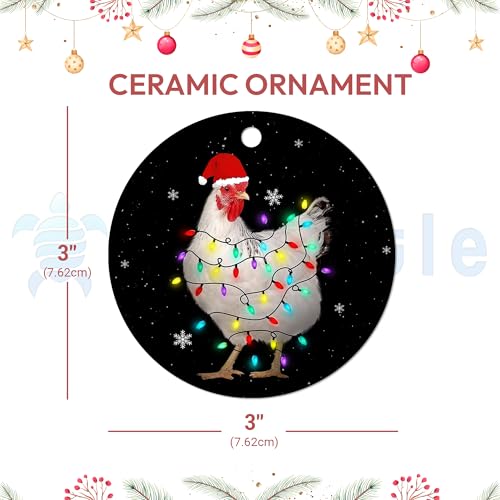 Hyturtle-Christmas-Ornament-Gifts-for-Chicken-Lover-Chicken-with-Hat-Santa-Christmas-Ceramic-Ornament-Cute-Farm-Animal-Lover-Gifts-for-Women-Girls-Kid-On-Birthday-Xmas-Tree-Hanging-Decoration Hyturtle Christmas Ornament Gifts for Chicken Lover Chicken with Hat Santa Christmas Ceramic Ornament Cute Farm Animal Lover Gifts for Women Girls Kid On Birthday Xmas Tree Hanging Decoration