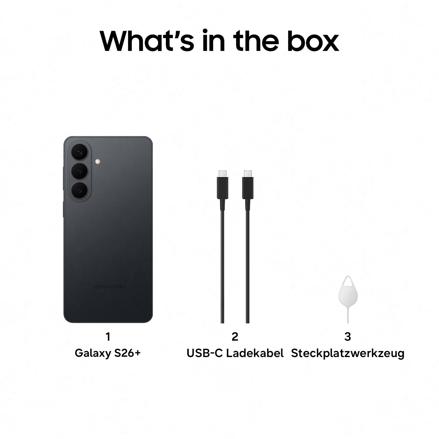 Samsung Galaxy S26+ AI Smartphone mit Galaxy AI, Ohne Vertrag, Handy mit Android, 12 GB RAM, 256 GB Speicher, AP Prozessor, 50 MP, Black, 3 Jahre Herstellergarantie [Exklusiv auf Amazon]