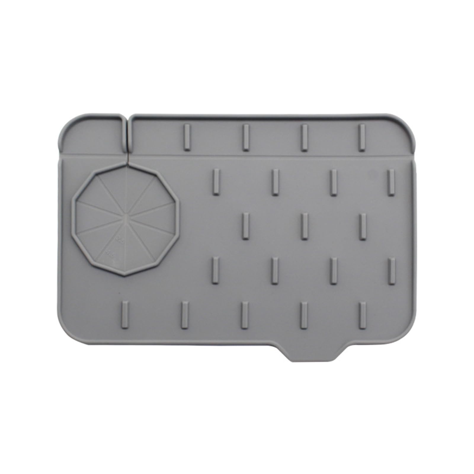 Silicone Sink Splashes Guard Mat Soap Faucet Handle Drip Catch Holder for Bathroom and Kitchen Countertop Accessories Gray Silicone