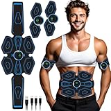 EGEYI Elettrostimolatore Muscolare,EMS Stimolatore Addominale, Elettrostimolatore per Addominali,Cinture tonificanti,Addome/Braccio/Gambe/Waist/Glutei Massaggi-Attrezzi,USB Ricaricabile-Uomo/Donna