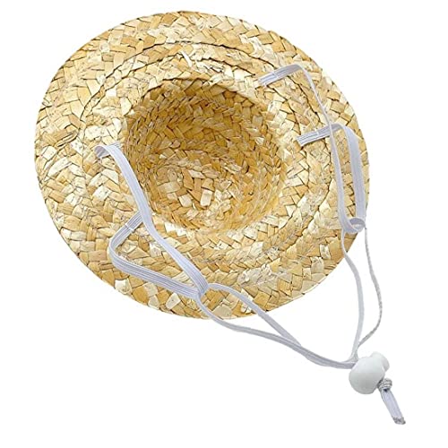 Haustier Hund Strohhut Frühling, Sommer, Sonnenhut Netter Woven Strohhut Kostüm Zubehör