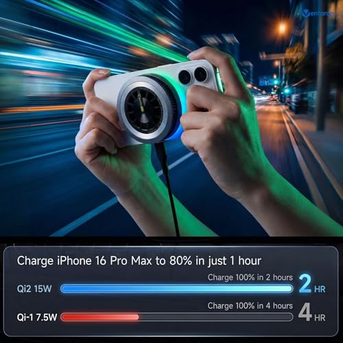 Ventaron Qi2 15W Detachable Magnetic Wireless Car Charger, Peltier Cooling - image 7