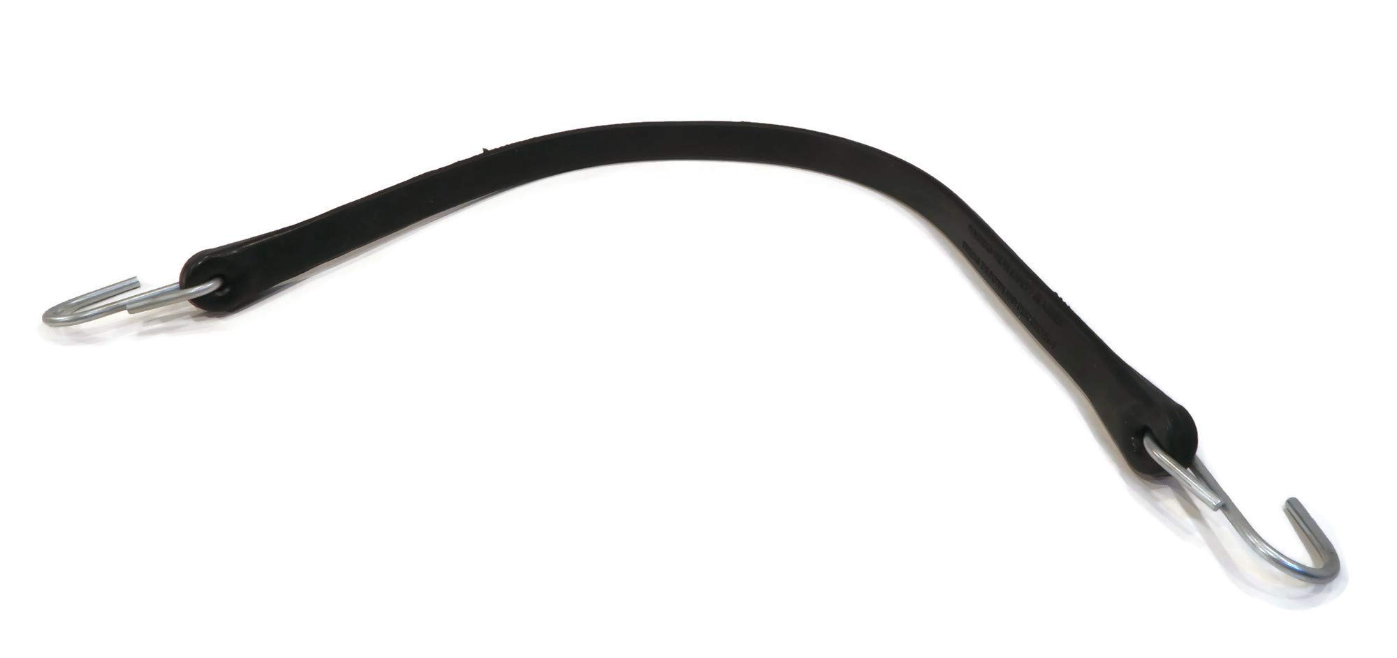 The ROP Shop Paquete de 10 correas de lona de goma negra de 21 pulgadas para corbata resistente al ozono UV