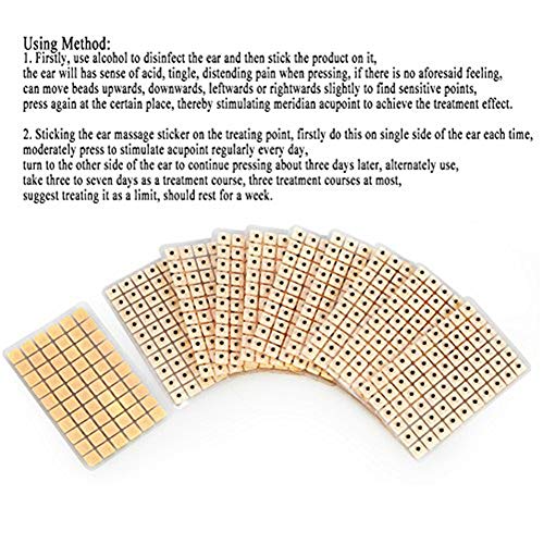 Acupuncture Ear Press Seeds 600Pcs Relaxation Massage Probe Acupressure Ear Vaccaria Bean Auricular-Paster Pressure Ears Stickers #TOP3