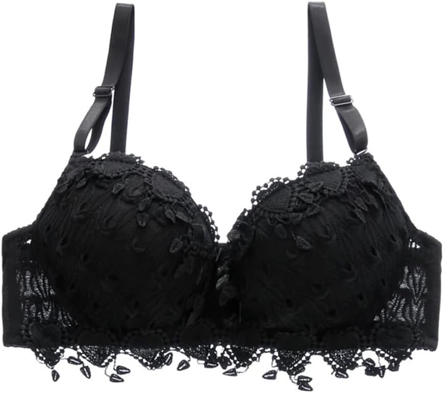 Underwear Female Big Chest Gathered Without Trace Steel Large Show Small Latex Thin Lace