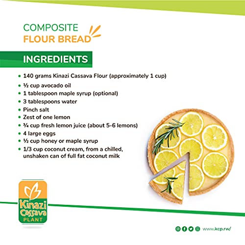 Kinazi Cassava Flour (Fufu), Premium Cassava Flour 4.4 Lbs, Batch Tested And Verified Gluten Free, Perfect For Gluten Free Baking And Cooking Ugali #TOP4