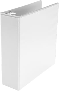 School Smart D Ring View Binder, Polypropylene, 3 Inches, White