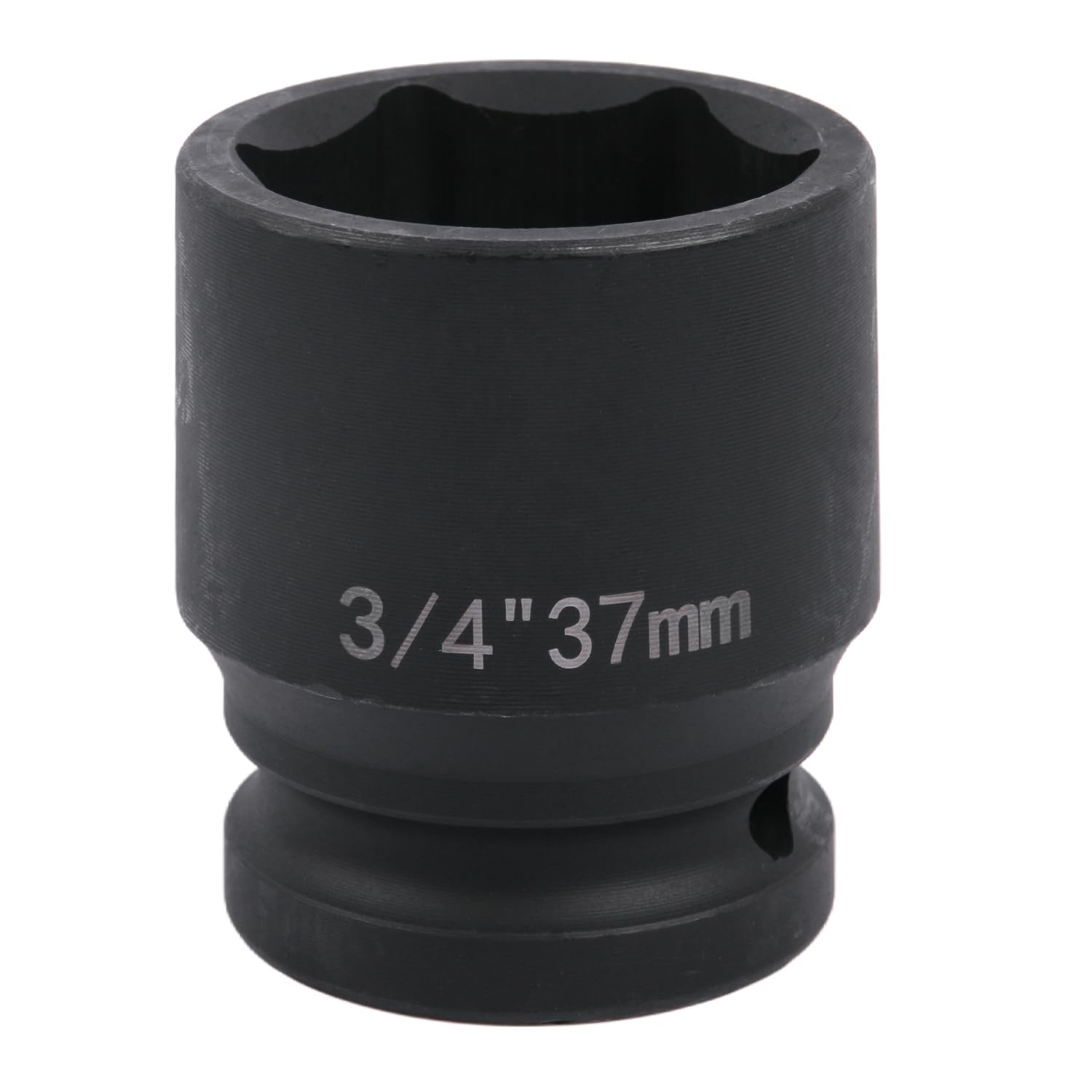 Uxney 3/4" Drive 37mm Impact Socket，6-Point Chrome Molybdenum Steel, for Heavy-Duty Truck and Automotive Repair, Metric — image 1