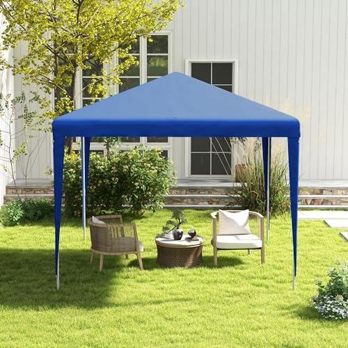 Outsunny 2.7m x 2.7m Garden Gazebo Marquee Party Tent Wedding Canopy Outdoor(Blue) 6 Outsunny 2.7m x 2.7m Garden Gazebo Marquee Party Tent Wedding Canopy Outdoor(Blue) - Image 6