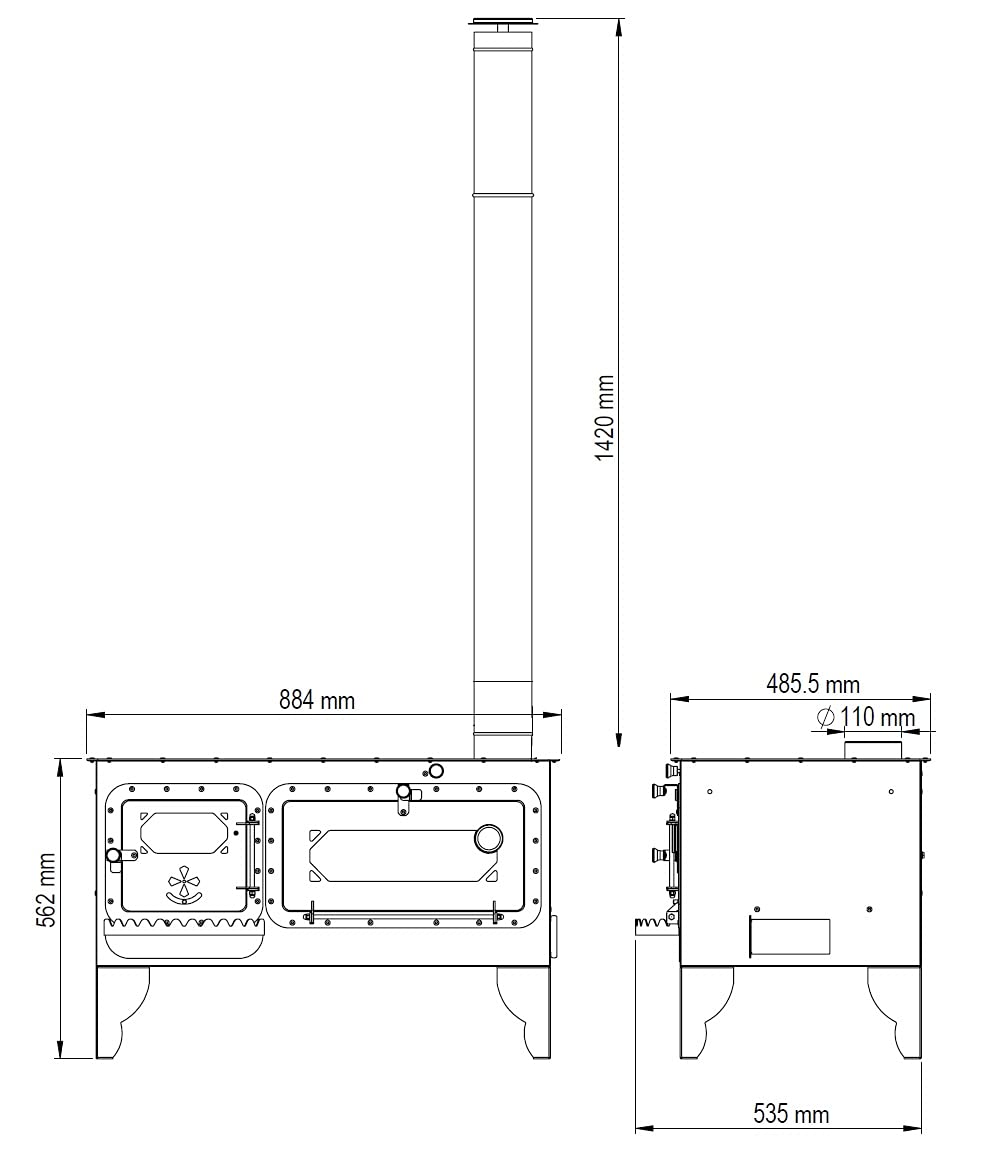 Garten-Backofen ELISE XL mit Kochstelle | Gartenherd, Holzbackofen, Pizzaofen