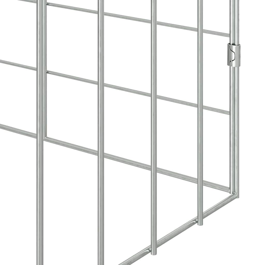 Jaula exterior de conejo 200 x 78 x 78 cm, recinto conejo jardín acero galvanizado plateado, jaula grande para conejos con fácil montaje, ideal para terraza o jardín