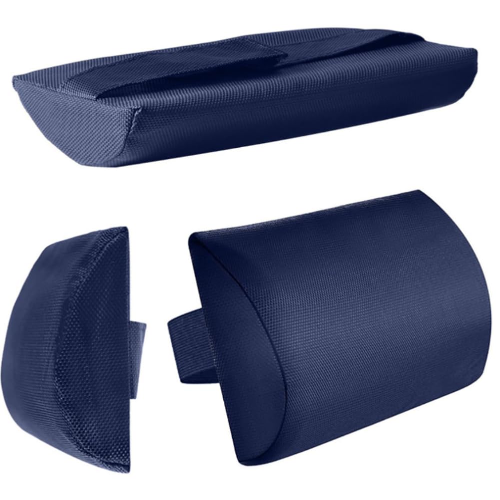 Cuscino per Testa per Sedia a Sdraio, Cuscino Poggiatesta Per Lettino Prendisole, Cuscino Regolabile in Altezza & Ergonomico, Cuscino Universale Con Cinghie per Sedie, Poltrone Reclinabili (Blue)