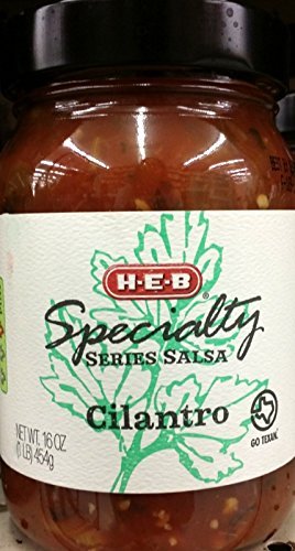 HEB Specialty Series Salsa 16oz Glass Jar (Pack of 4) Select Flavor Below (Tomato Garlic - Mild)