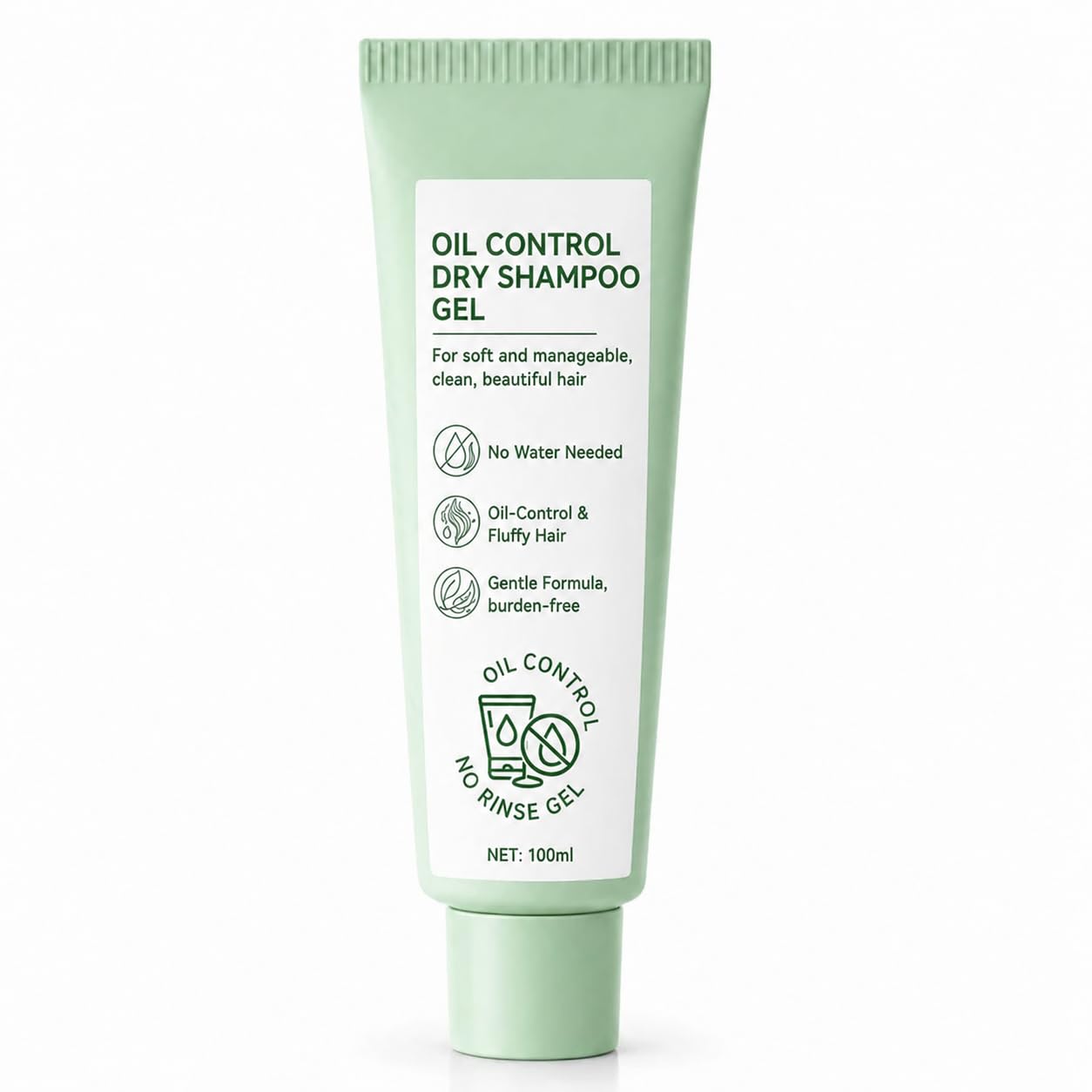 Dry Shampoo Gel Travel Size, Oil Control Volumizing, No Residue, 100ml