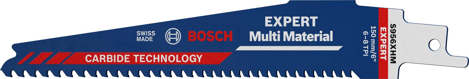 Bosch Multi-Coloured Professional 10X Expert ‘Multi Material’ S 956 Xhm Reciprocating Saw Blade (For Cast Iron, Length 150 Mm, Accessories Reciprocating Saw)