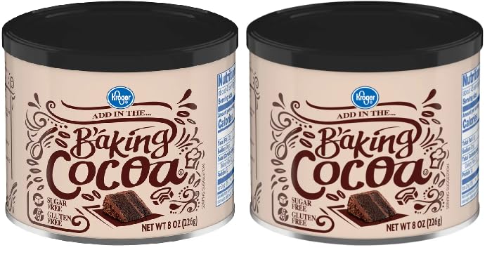 Sugar Free and Gluten Free Baking Cocoa (2 Containers, 8 oz. each)