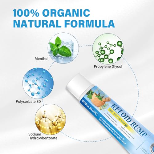 RQUXMT Keloid Bump Removal Cream,Advanced Care for Surgical Scars, Acne, and Piercings – Smoothing Gel to Soften the Look of Raised Scars – Gentle & Skin-Friendly Formula
