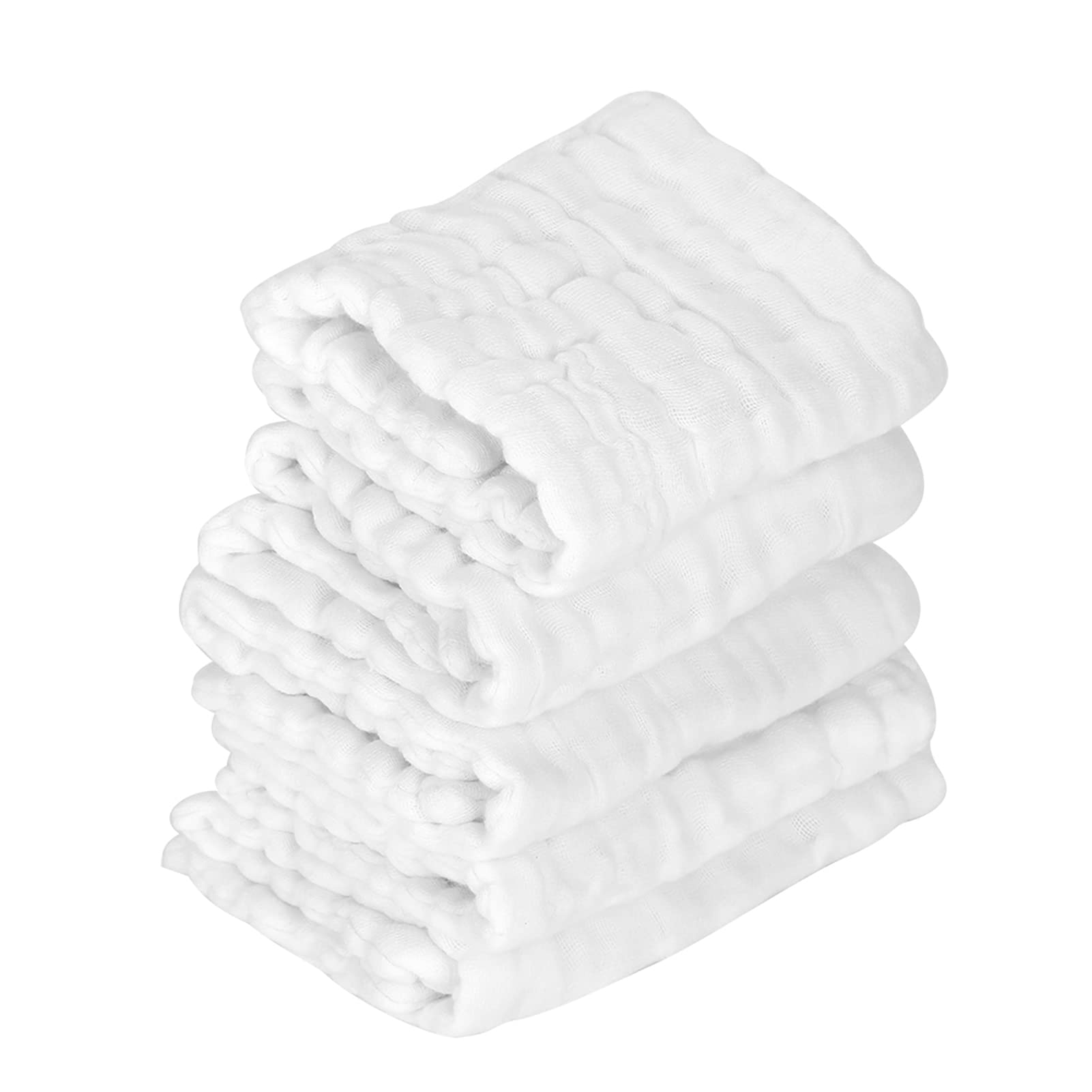 ViaGasaFamido Pañales de Gasa para Bebé, Algodón Suave, Reutilizables, Lavables, Alta Absorción, 46x15 cm, 5 Unidades