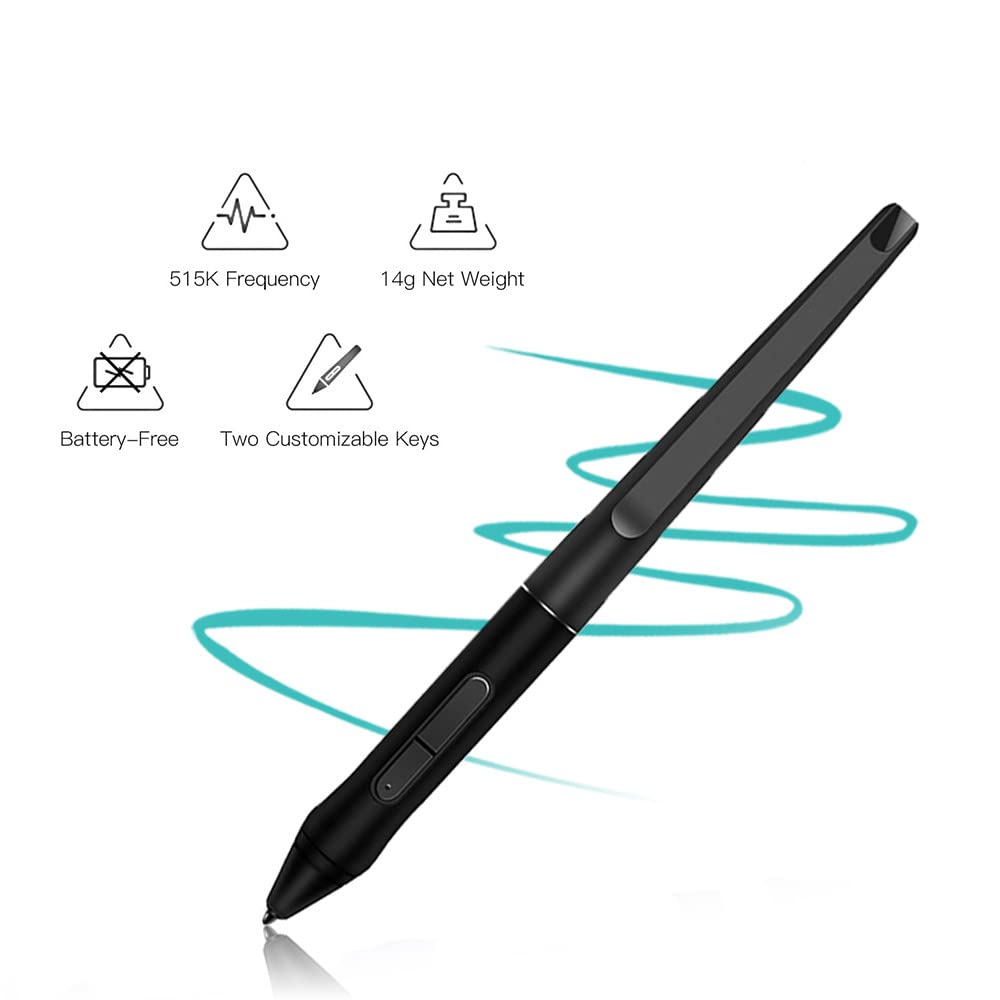 Stylet Sans Pile Pour Huion KAMVAS Pro 22, Inspiroy Q11K, GT-221 - Stylet Numérique 8192 Niveaux Pression