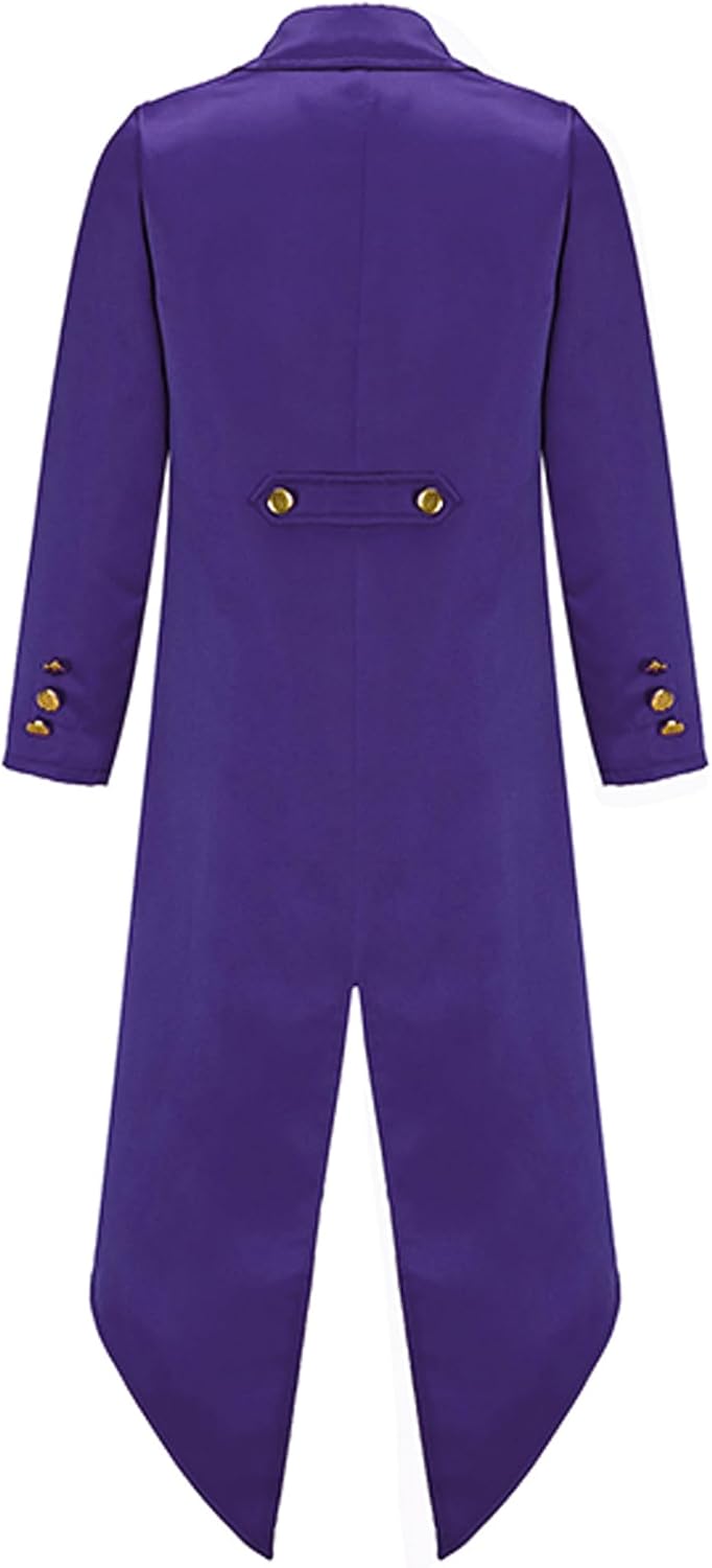 Kids Victorian Tailcoat Jacket with Dramatic Long Tails for Boys Girls