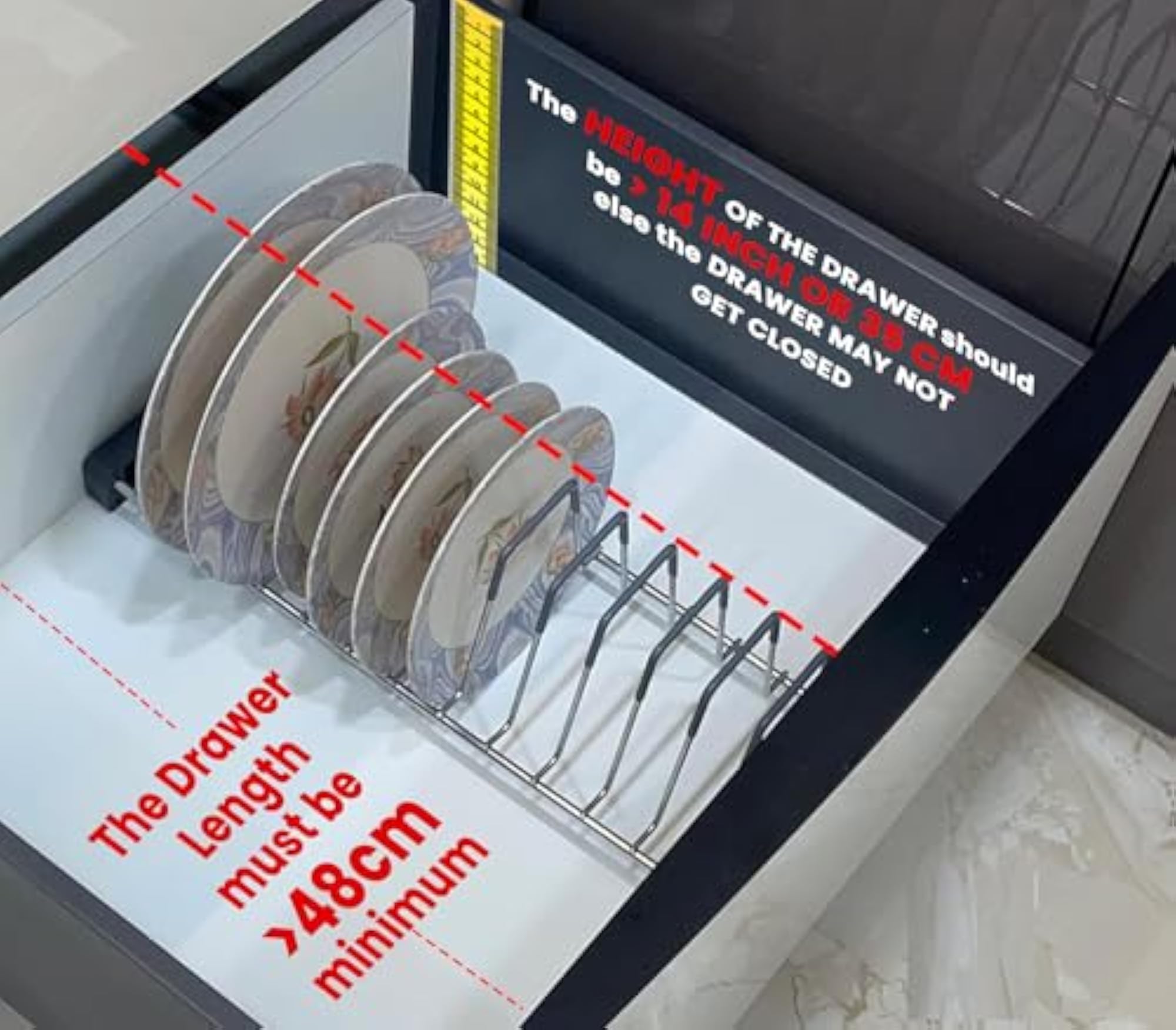 Stainless Steel Modular Kitchen Basket Plate Fixer Set