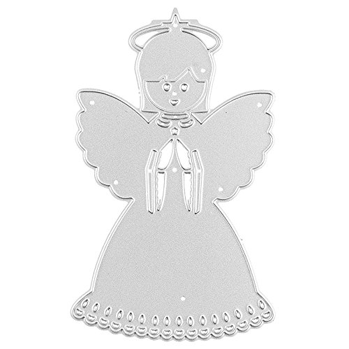 Set Di 3 Fustelle In Acciaio Per Crafting: Angelo Con Slitta, Cristallo Di Ghiaccio E Scritta - Perfette Per Biglietti E Scrapbooking