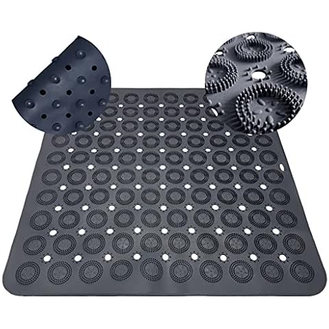 Kapperthal Massage Duschmatte rutschfest PVC frei - 54 x 54 cm - Antirutschmatte Dusche Cover