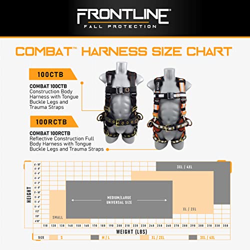 Image of FRONTLINE FALL PROTECTION Harnesses + D-Ring+ Multiple Styles + OSHA and ANSI compliant