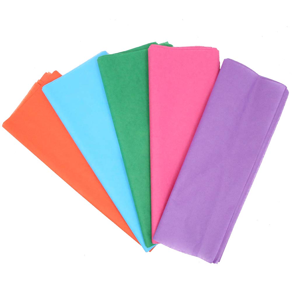 Winterworm 100 Pcs Multi Colored Gift Wrapping Tissue Paper,12