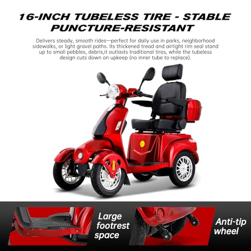 Heavy Duty 1000W Fast Mobility Scooter