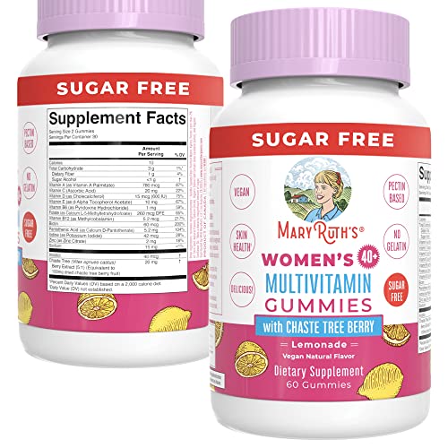 Maryruth's Multivitamin For Women 40+ | Sugar Free | Vegan Womens Vitamins | Immune Support Daily Women's Multivitamin + Chasteberry | Hair, Skin And Nail Gummy Vitamins For Women | 60 Count #TOP15