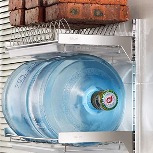 inless - Escurreplatos de acero para montaje en pared, para platos, cuencos y sils, estante para secar platos que ahorra espacio