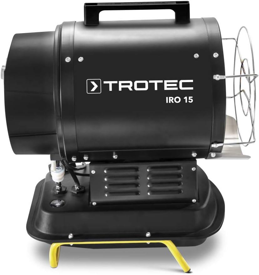 Nærbillede view of the fuel filter on the TROTEC IRO 15 heater
