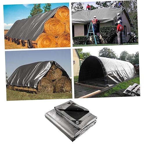 Lona PE cubierta impermeable plata para madera y maquinaria exterior obra 8
