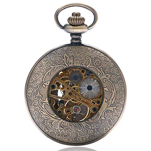 Relógio de bolso antigo número romano retrô relógio de bolso corrente relógio masculino mecânico rel