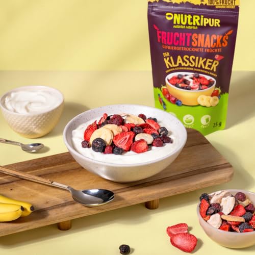 Gefriergetrocknete Früchte 6er Set - getrocknete Früchte ungezuckert - Ungezuckert & 100% Frucht - Fruchtmix mit vollem Geschmack - NutriPur – Bild 4