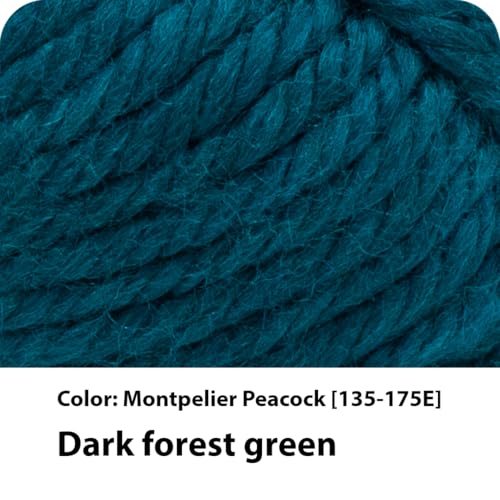 Image of Lion Brand Yarn Hometown Yarn, Super-Bulky Yarn for Knitting, Crocheting, and Crafting, 1 Pack, Peacock | Super Bulky Acrylic Fiber for Warm Crochet Blankets, Knit Winter Hats, Chunky Cardigans, Soft Scarves, Weaving