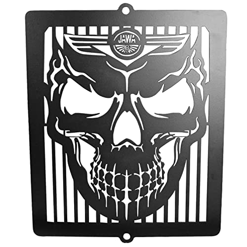 Image of Jawa Radiator Grill Guard Skull Face Black For Jawa 42.Jawa Perak, Classic
