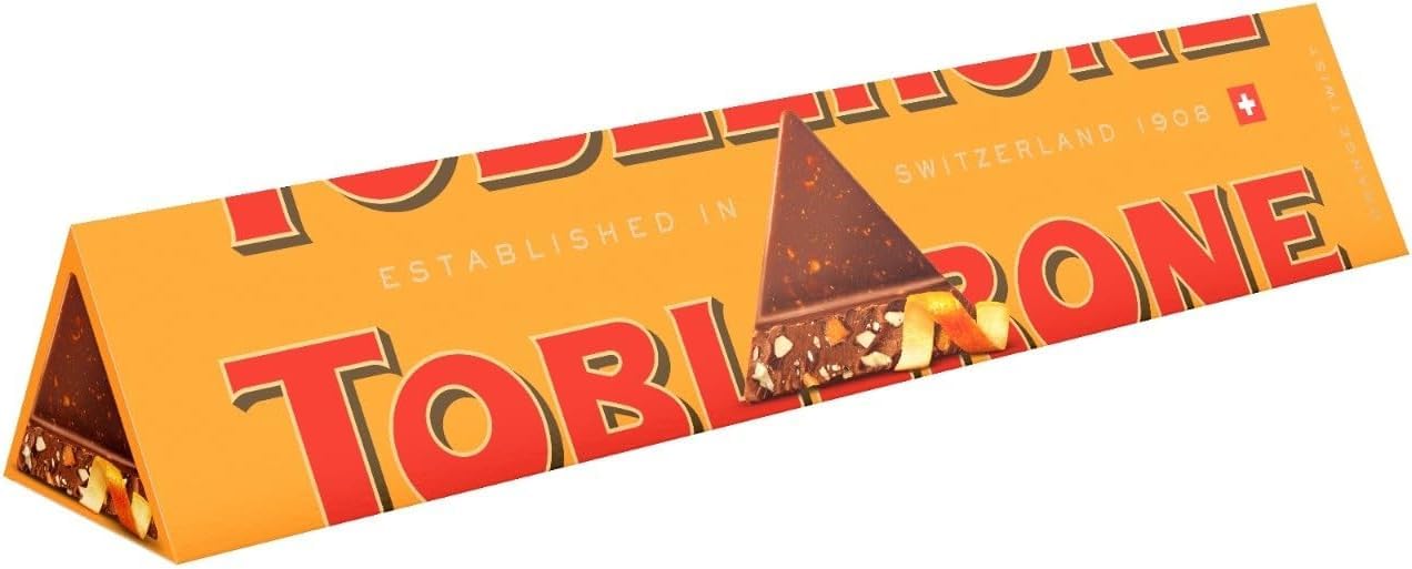 Premium Swiss Chocolate Bar - Best gift for Friends & Family for Any occasion (Toblerone Orange Twist Chocolate Bar 360g)