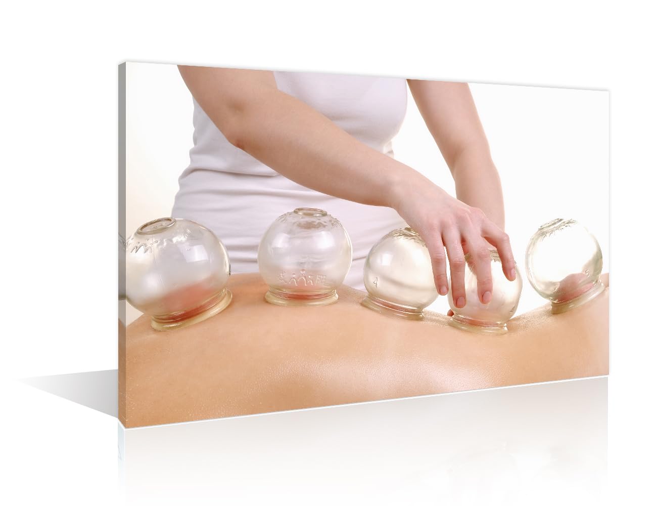 Wall Art Cupping Massage Wall Art Bedroom 1 Panels Traditional Chinese Cupping Therapy Wall Prints Prints for Wall Decor Posters &amp; Prints Giclee Print Gallery Packaging Artwork (12" Wx18 H)