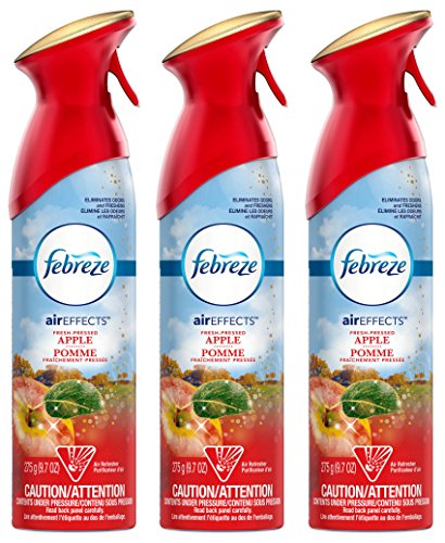 Febreze Air Effects - Fresh-Pressed Apple - Holiday Collection 2016 - Net Wt. 9.7 OZ (275 g) Per Can - Pack of 3