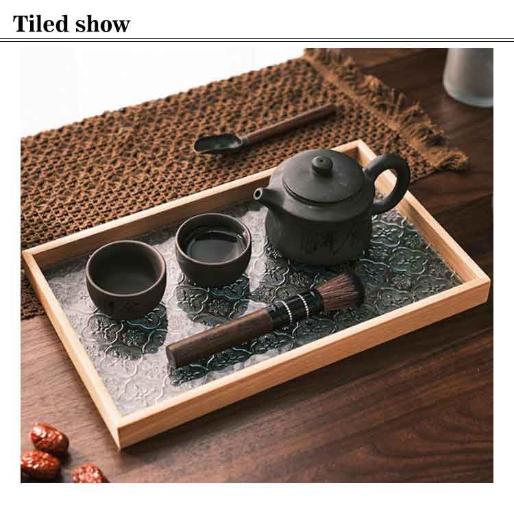 Amazon｜トレー カフェトレー 茶托 ガラス 木製 ティートレー コーヒー