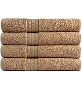 AKTI Premium Bath Towels Set of 4, Cotton Shower Towels for Bathroom Set, 580 GSM Bath Towel Set,...