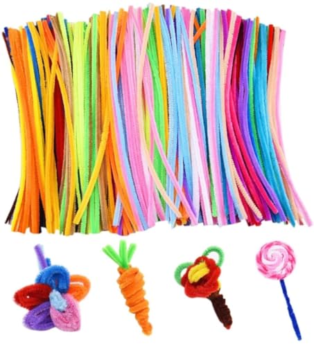 VRB Dec 100 Pcs Pipe Cleaner for Craft Flower - Chenille Stems for DIY Crafts Decorations Creative School Projects,DIY Art Projects and Creative Activities. (100 Pcs Multicolor Pipe Cleaner)
