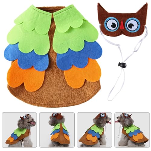 Disfraz de búho para perros y gatos POPETPOP Halloween miniatura 4