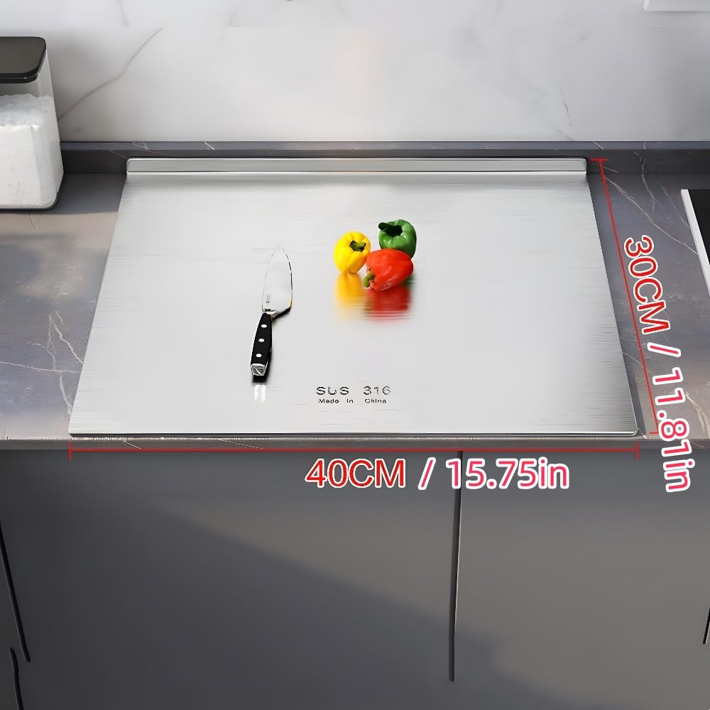 Cutting Board 316 Stainless Steel,Cutting Boards for Kitchen,Chopping Board,Large Cutting Board for Chopping Meat,Vegetables,Fruits,Cheese (15.75 * 11.81in)