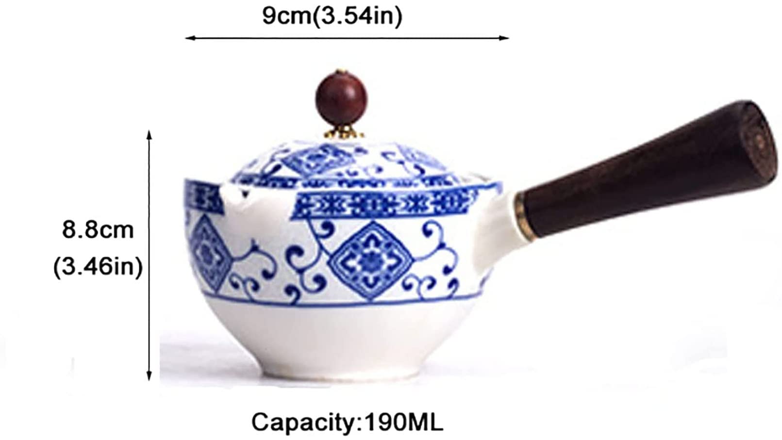 Chinesische Teekanne, Keramik-Einzeltopf 360°-Teekanne, Haushaltsfilter-Teekocher, blaues und weißes Porzellan, Kung-Fu-Tee-Set, kreatives tragbares Reise-Beilage-Topf 2022 Geschenk,T