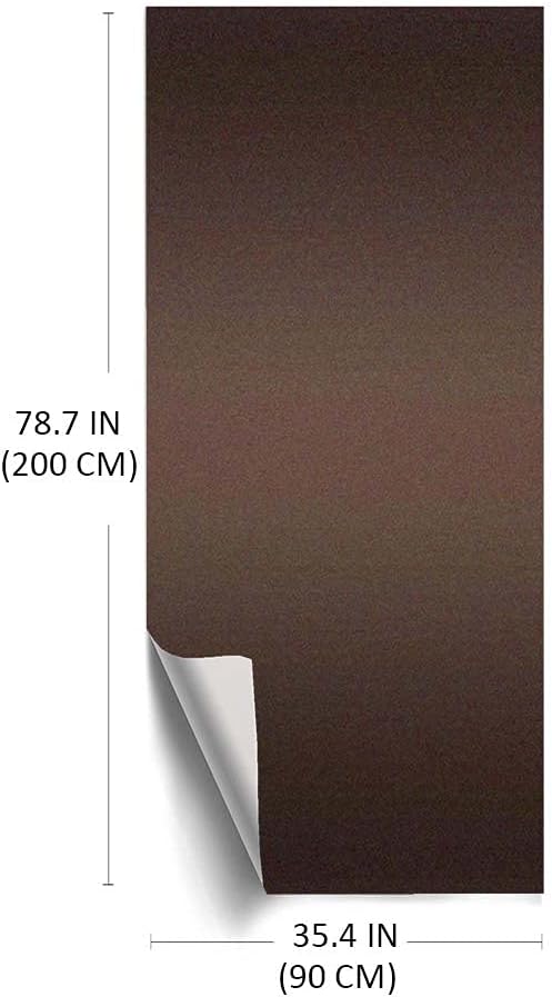 Gradient Privacy Window Film 35.4x78.7 Inch - Static Cling Frosted Film for Home & Office, Chocolate Inspired Decorative Design, Removable No Glue Window Cling