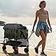 Overmont Doppeldecker Bollerwagen - Faltbar Gerätewagen - mit geländegängige breite Räder Verstellbarem Griff 400I Fassungsvermögen bis 150kg Tragkraft - für Camping, Sport, Einkaufen, Garten